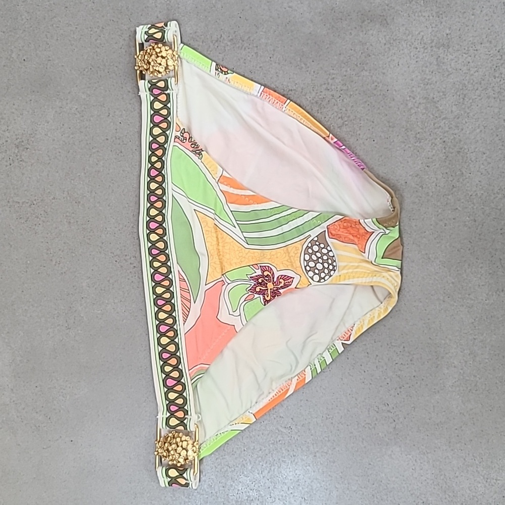 Trina Turk Lavascape Tangerine Buckle Side Hipster Bikini Bottom | Size 6